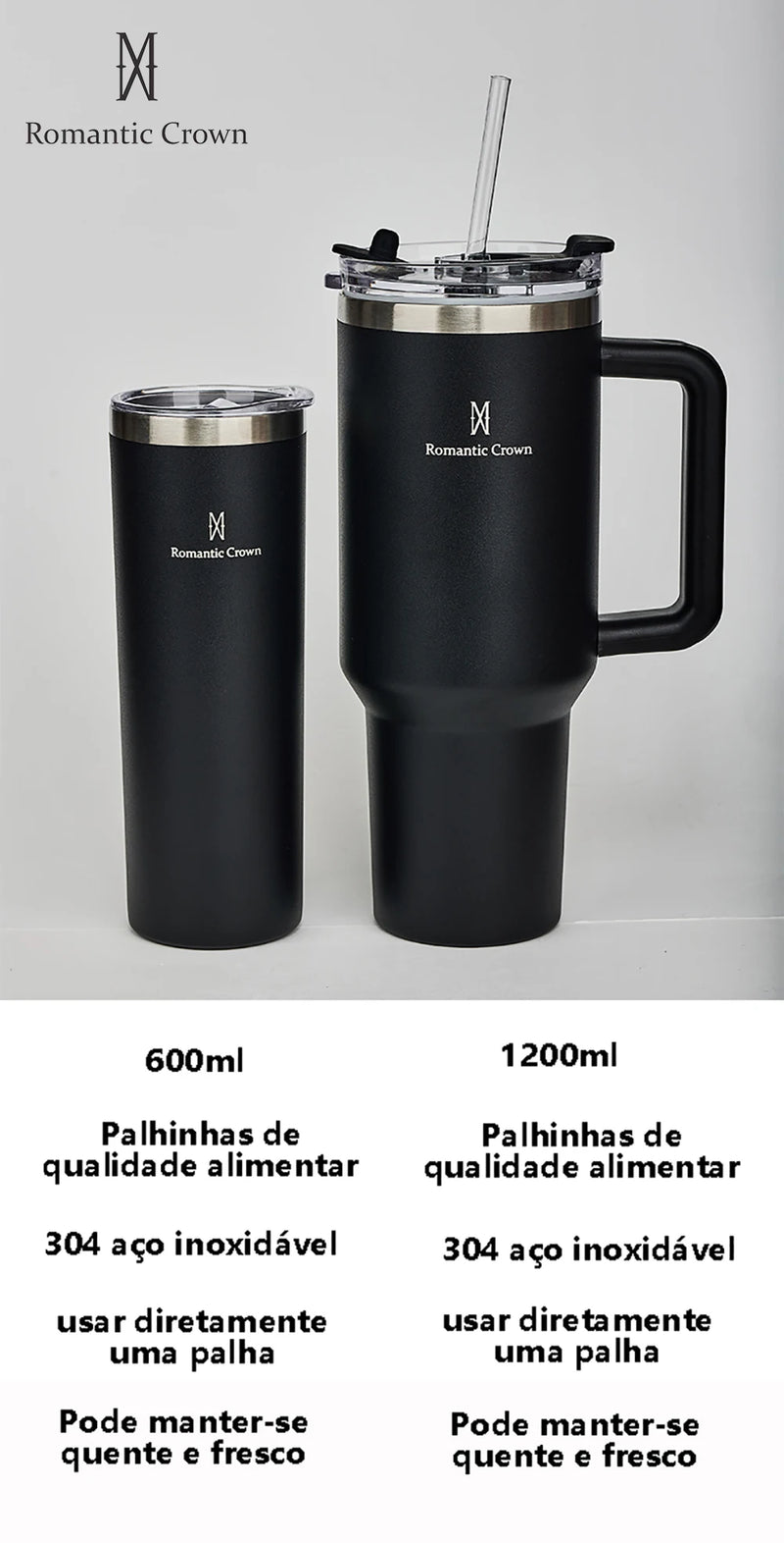 Super Copo Térmico de 1,5 L – Bebidas Geladas ou Quentes por Horas!