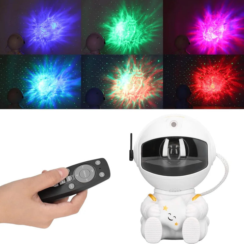 Lâmpada colorida de astronauta, projetor estrelado, luz USB, iluminação noturna LED, projeção de céu romântico